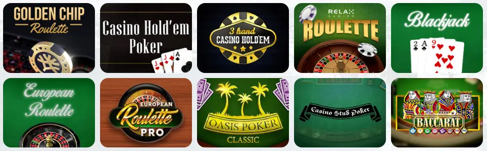 Giochi da tavolo al WINBROKES CASINO